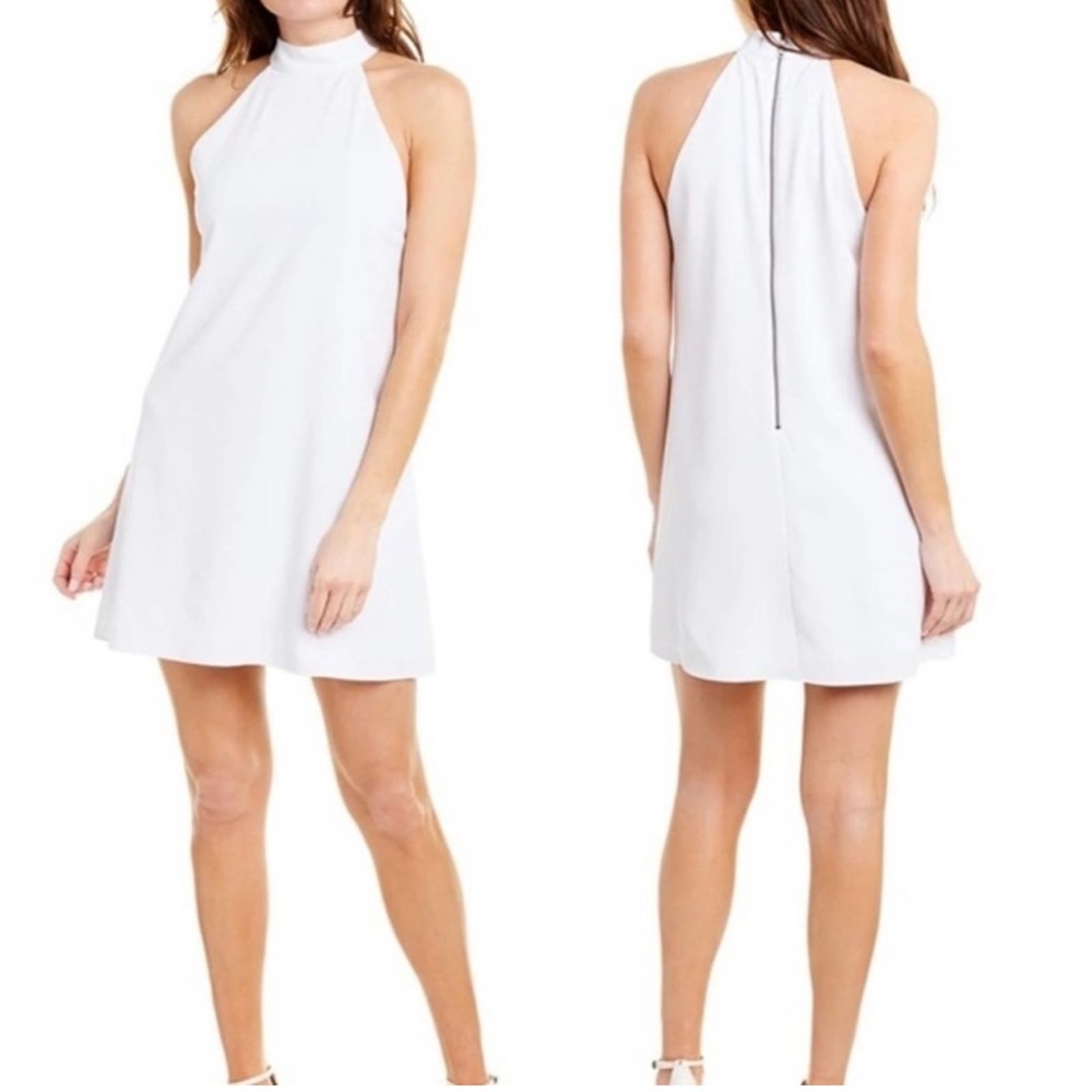NWT Alice + Olivia White Susanna Sleeveless Swing Dress